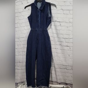 Asos Demin Women's Jumpsuit Blue  Sleeveless open back